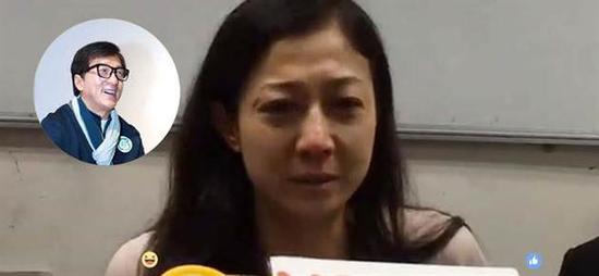 吴绮莉记者会落泪控诉成龙：没为女儿付过半毛钱